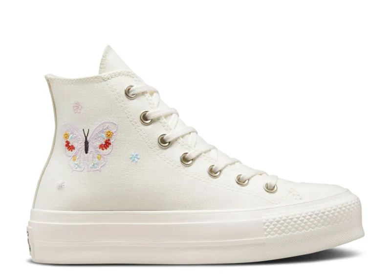 Кроссовки Converse Wmns Chuck Taylor All Star Lift Platform High 'Butterfly Wings', белый