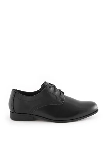 Элегантные туфли на шнуровке School Lace-Up Shoes Next, цвет black perforated