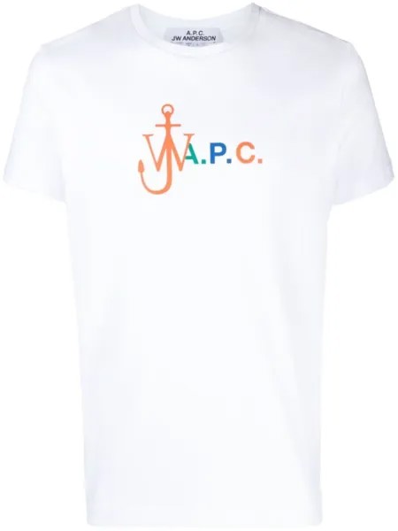 A.P.C. футболка с логотипом, белый
