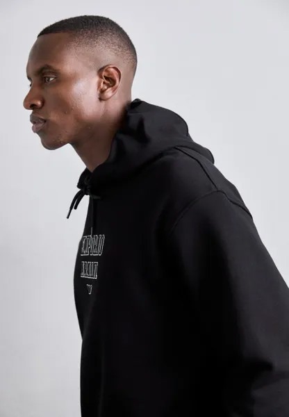 Джемпер с капюшоном FELPA Emporio Armani, черный