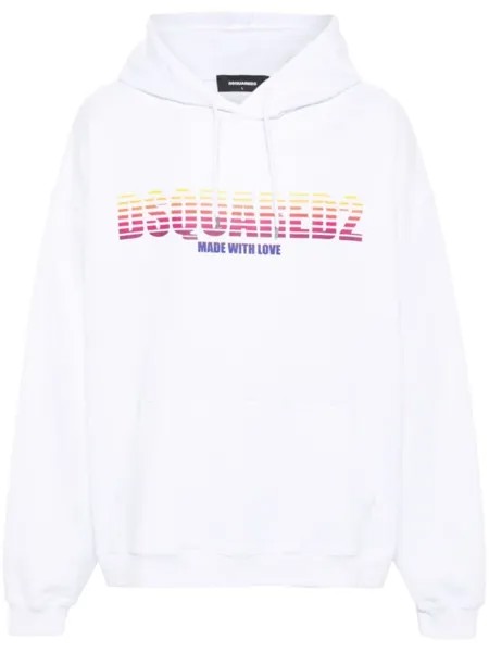 Dsquared2 худи с логотипом, белый