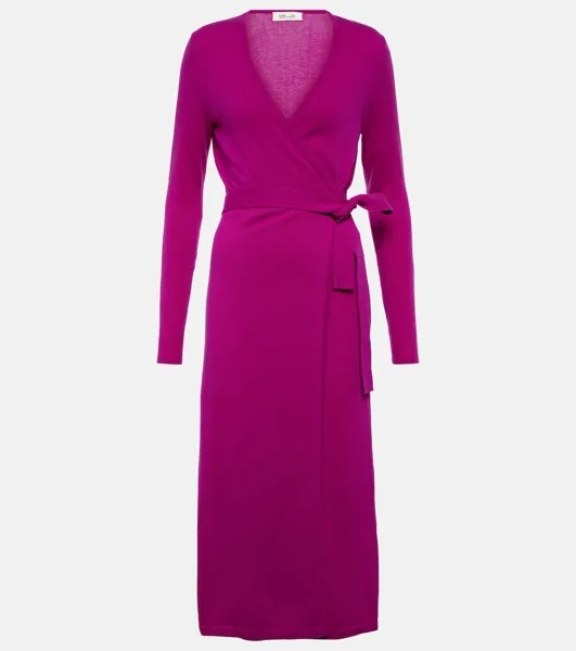 Платье astrid с запахом из шерсти и кашемира Diane Von Furstenberg, фиолетовый