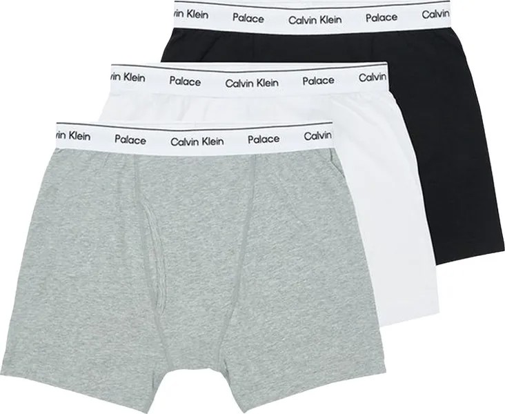 Боксеры Palace x Calvin Klein Boxer Briefs 3Pk 'Classic White/Light Grey Heather/Black', разноцветный