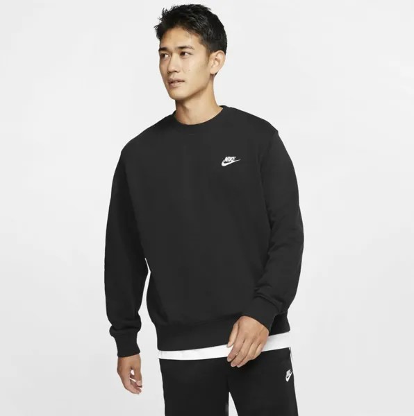 Свитшот мужской Nike M Sportswear Club French Terry Crew черный XL