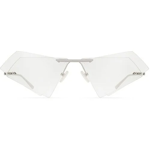 Солнцезащитные очки , прямоугольные, оправа: металл, для женщин