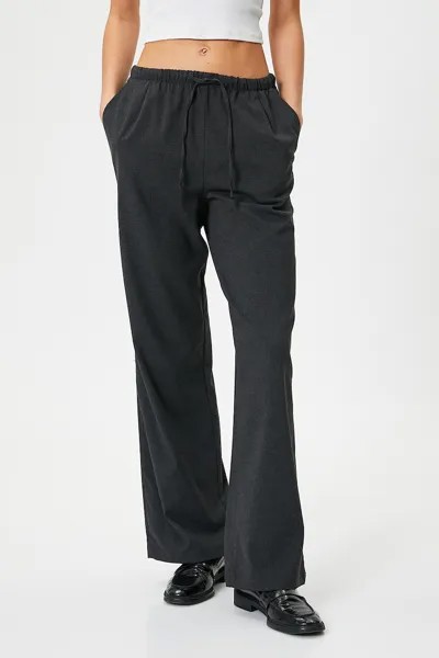 Прямые спортивные брюки Koton, серый