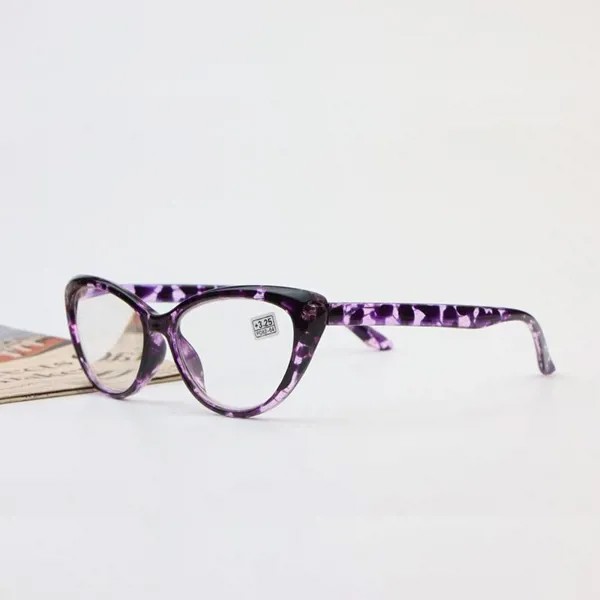 Сексуальные винтажные очки для чтения Мода Cat-Eye Shape Женщины Леди Девушки Пластиковые простые очки для глаз