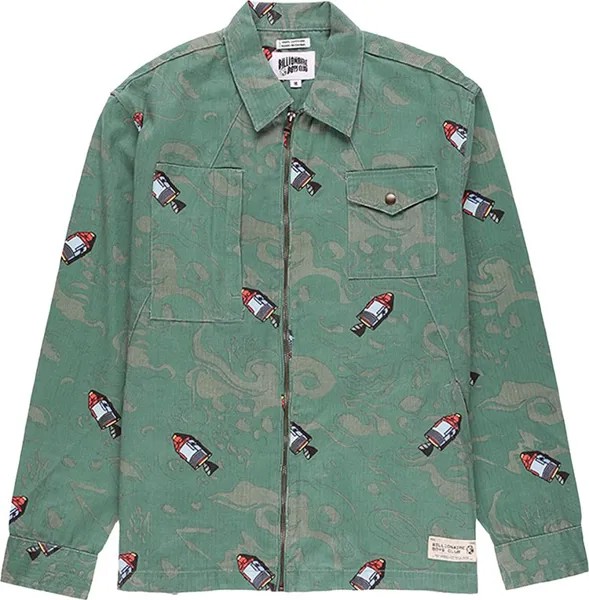 Рубашка Billionaire Boys Club Space Woven Shirt 'Green', зеленый