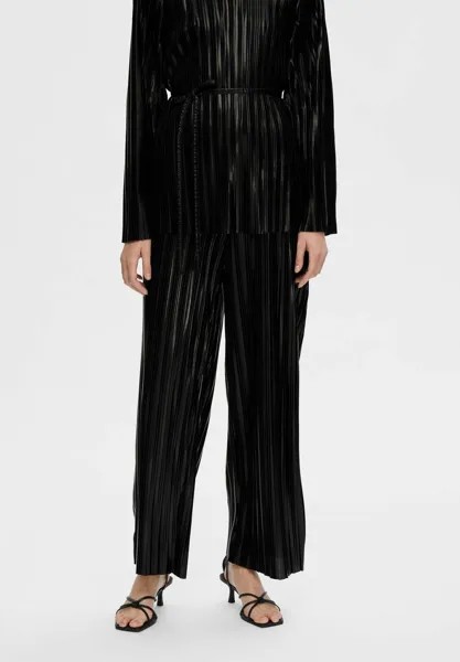 Брюки из ткани SLFNALINE TINNI RELAXED  Selected Femme, черный