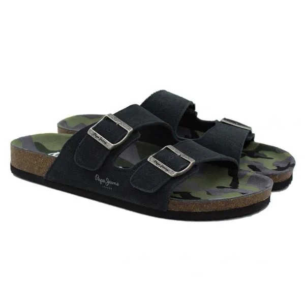 Мужские сланцы Pepe Jeans London(BIO BUCKLES SUEDE CAMU PMS90084), серые