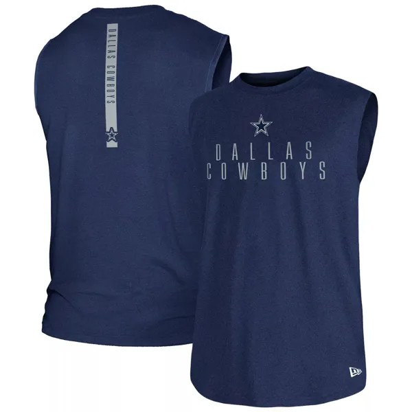 Мужская майка New Era Navy Dallas Cowboys Team Muscle Tank