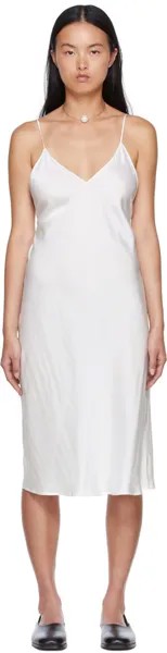 Белое платье-миди из вискозы Jil Sander
