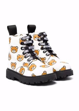 Moschino Kids ботинки с принтом