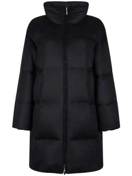Max Mara пуховик с высоким воротником, синий