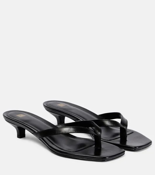 Кожаные сандалии на ремешках Toteme, черный
