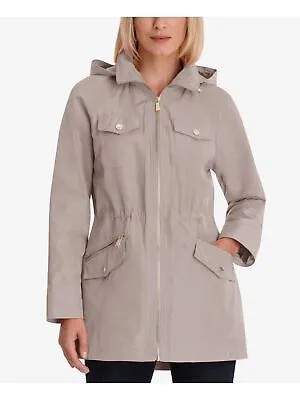 Женская бежевая водостойкая зимняя куртка-анорак с капюшоном MICHAEL KORS, пальто M