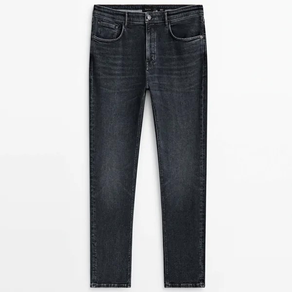 Джинсы зауженные Massimo Dutti Dirty, темно-синий