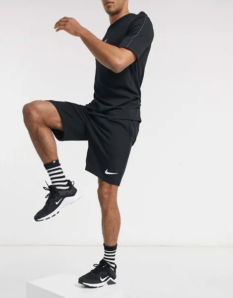 Черные флисовые шорты Nike Training Dry-Черный цвет