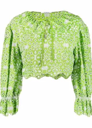Vivetta укороченная блузка с вышивкой