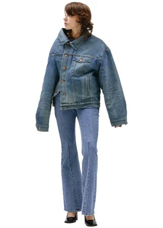 Асимметричная джинсовая куртка