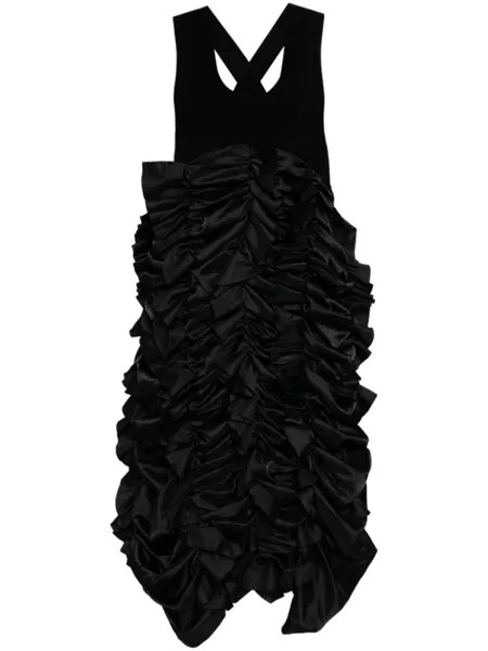 Noir Kei Ninomiya платье со сборками, черный