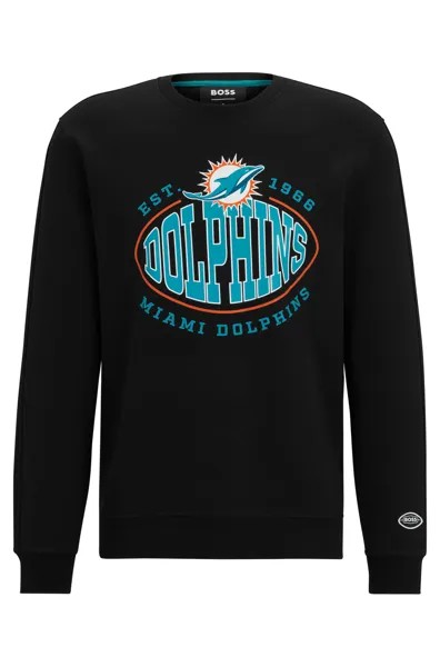 Свитшот Boss X Nfl Cotton-blend With Collaborative Branding, Dolphins