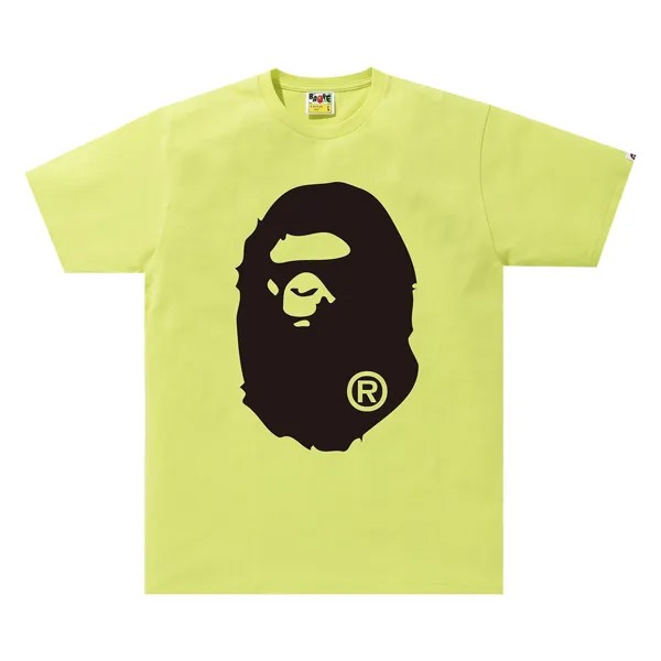 Двухцветная футболка BAPE Big Ape Head, зеленая