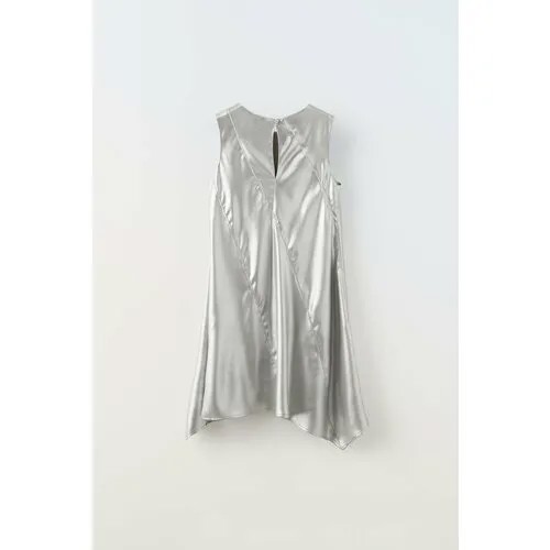 Платье Zara, размер 13-14 лет (164 cm), серебряный