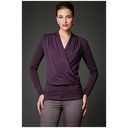 Блуза Арт-Деко, размер 46, фиолетовый