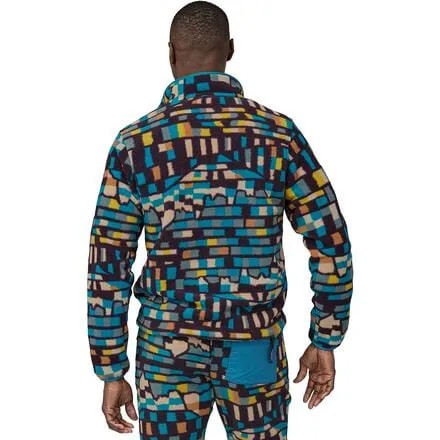 Легкий флисовый пуловер Synchilla Snap-T мужской Patagonia, цвет Fitz Roy Patchwork/Belay Blue