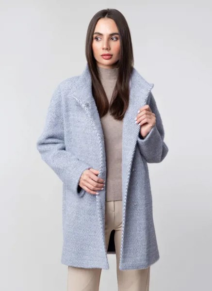 Пальто женское Каляев 46959 синее 44 RU