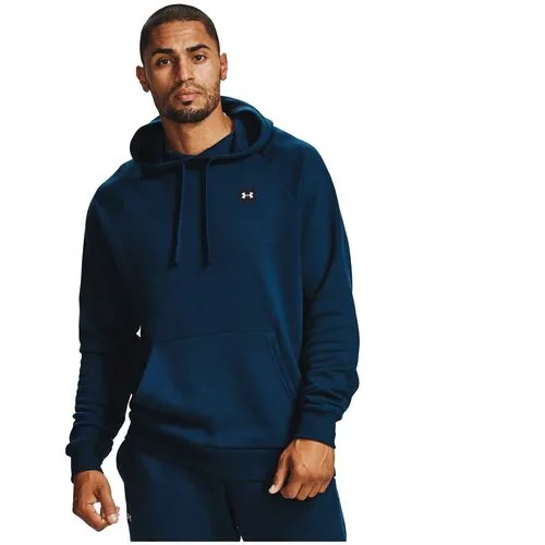 Худи спортивное Under Armour Rival Fleece, размер XXL, синий, черный