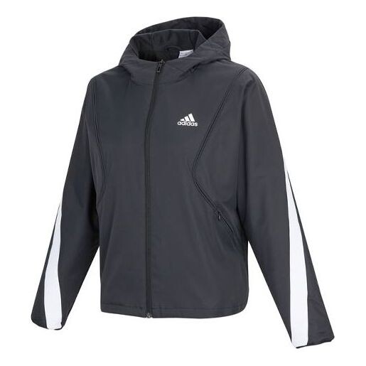 Куртка спортивная с капюшоном Adidas, черный