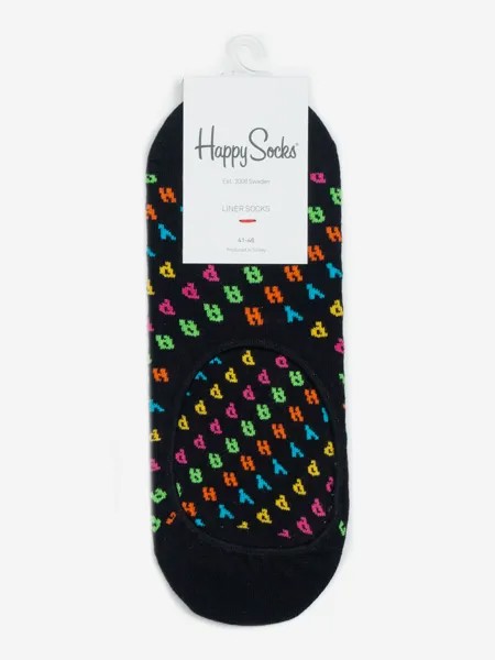 Носки с рисунками Happy Socks - Liner Happy, Черный