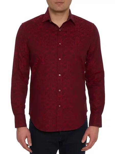 Рубашка с принтом Highland 3 Robert Graham, цвет burgundy