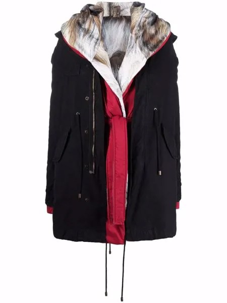 Mr & Mrs Italy panelled hooded coat