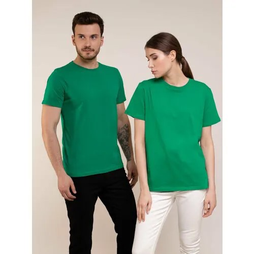 Футболка Uzcotton футболка мужская UZCOTTON однотонная базовая хлопковая, размер 60-62\4XL, зеленый