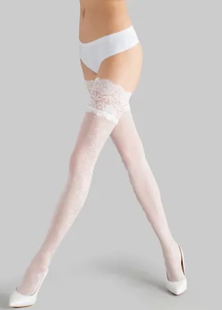 Чулки женские Giulia DESEO 01 белые 3-4 (M/L)