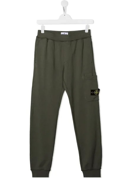 Stone Island Junior спортивные брюки с нашивкой-логотипом