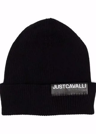Just Cavalli шапка бини с нашивкой-логотипом