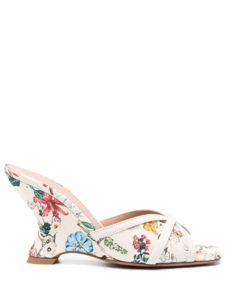 Malone Souliers босоножки Perla 85 на танкетке, нейтральный цвет