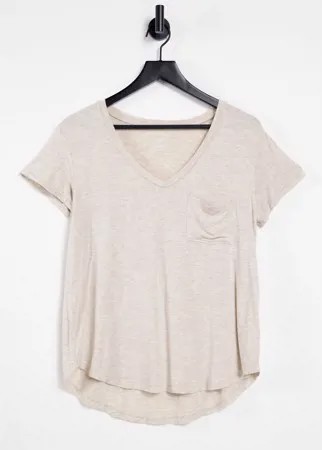 Серая футболка с карманом American Eagle-Серый