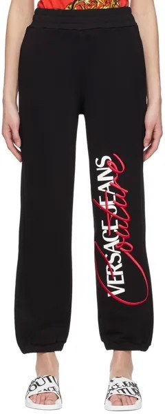Черные хлопковые брюки для отдыха Versace Jeans Couture