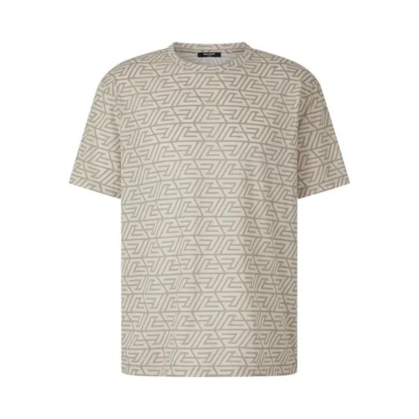 Футболка Balmain Pyramid Monogram Printed T-Shirt, бежевый