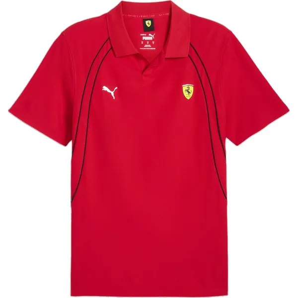 Мужская рубашка-поло Ferrari Racing Series Racing красного цвета Puma, красный