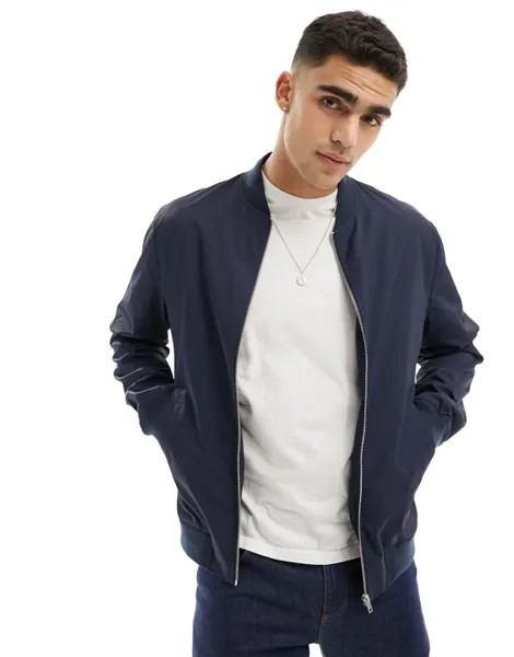 Легкий темно-синий бомбер ASOS DESIGN