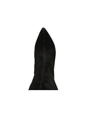 STEVE MADDEN Женские черные кожаные ботинки Nieve с острым носком на блочном каблуке 5,5 м