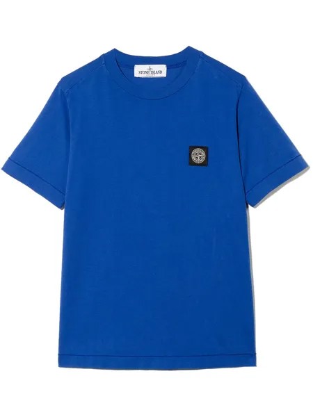 Stone Island Junior футболка с нашивкой-логотипом