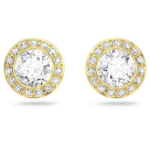 Серьги SWAROVSKI, кристаллы Swarovski, золотой/белый