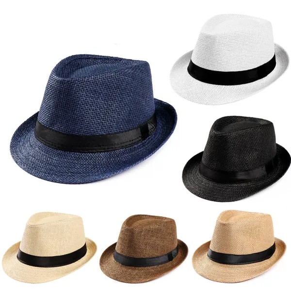 Унисекс летняя льняная шляпа для солнца маленькая верхняя шляпа солнцезащитная шляпа на открытом воздухе соломенная шляпа
